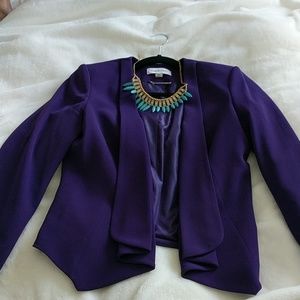 Bright, bold purple Calvin Klein blazer
